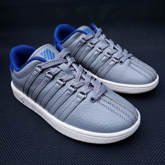 K-Swiss Classic VN Sneakers Gray/Blue leather Size 13.5 little boy - Picture 2 of 16
